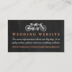 Tarjeta De Recepción Bicicleta Tandem En La Página Web Del Boda Chalkbo