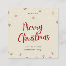 Biege personalizada Snowflake Feliz Navidad