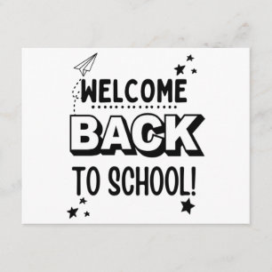 Tarjeta De Recepción ¡Bienvenidos de vuelta al colegio!