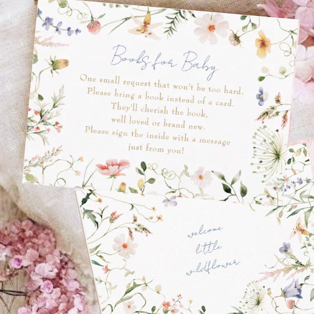 Tarjeta De Recepción Bienvenidos Pequeños Libros De Flores Silvestres P (Subido por el creador)