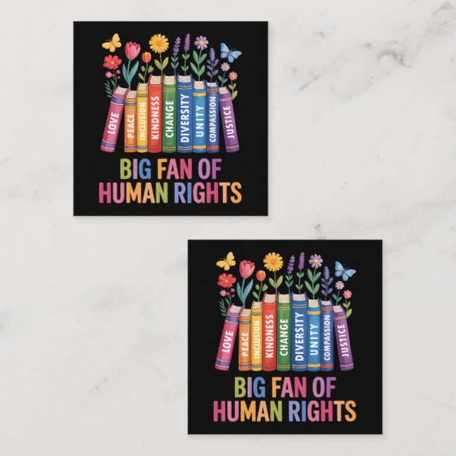Tarjeta De Recepción Big Fan Of Human Rights  (Anverso / Reverso)