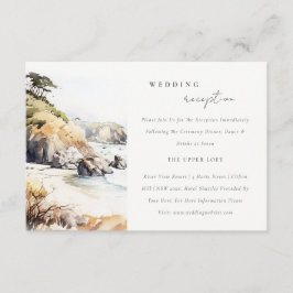 Tarjeta De Recepción Big Sur, California Landscape Wedding Reception