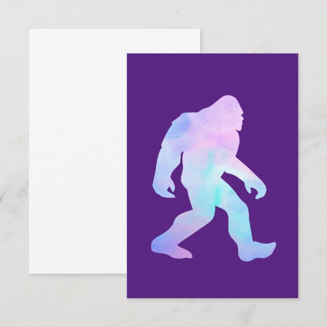 Tarjeta De Recepción Bigfoot acuarela       (Anverso / Reverso)