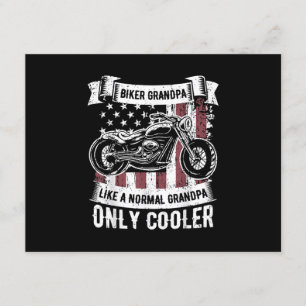 Tarjeta De Recepción Biker Abuelo Moda Motocicletas Amantes de Motocicl