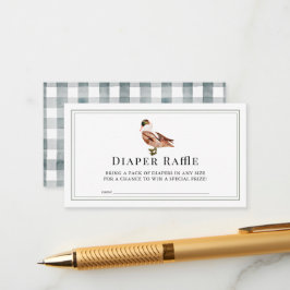 Tarjeta De Recepción Billete clásico de pato/pañal blanco mallorquín