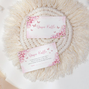 Tarjeta De Recepción Billete Cute Butterfly Baby Shower Diaper Raffle