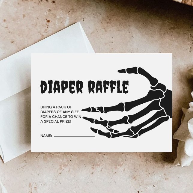Tarjeta De Recepción Billete de Baby Shower Diaper Raffle de Halloween (Subido por el creador)