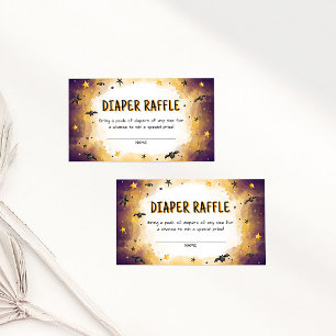 Tarjeta De Recepción Billete de Baby Shower Diaper Raffle de Halloween