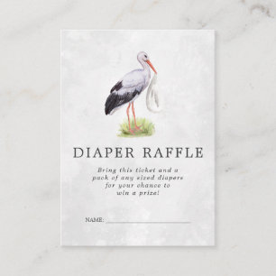 Tarjeta De Recepción Billete de Baby Shower Diaper Raffle Entrega de