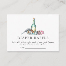 Tarjeta De Recepción Billete de Baby Shower Diaper Raffle | Oeste de va