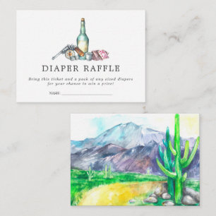 Tarjeta De Recepción Billete de Baby Shower Diaper Raffle   Oeste de va
