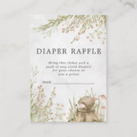 Billete de Baby Shower Diaper Raffle | Woodland An