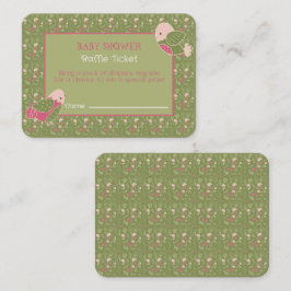 Tarjeta De Recepción Billete de Baby Shower Raffle de pájaros blancos r