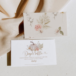 Tarjeta De Recepción Billete de balsa de calabaza de otoño de Boho