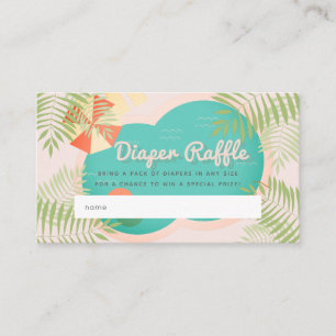 Tarjeta De Recepción Billete de baraja rosada Baby Shower para el pañal
