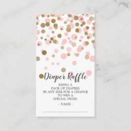 Tarjeta De Recepción Billete de baraja rosada de Baby Shower Confetti