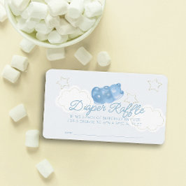 Tarjeta De Recepción Billete de barquillo azul de oso Baby Shower Diape
