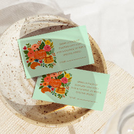 Tarjeta De Recepción Billete de barquillo de calabaza Baby Shower Diape