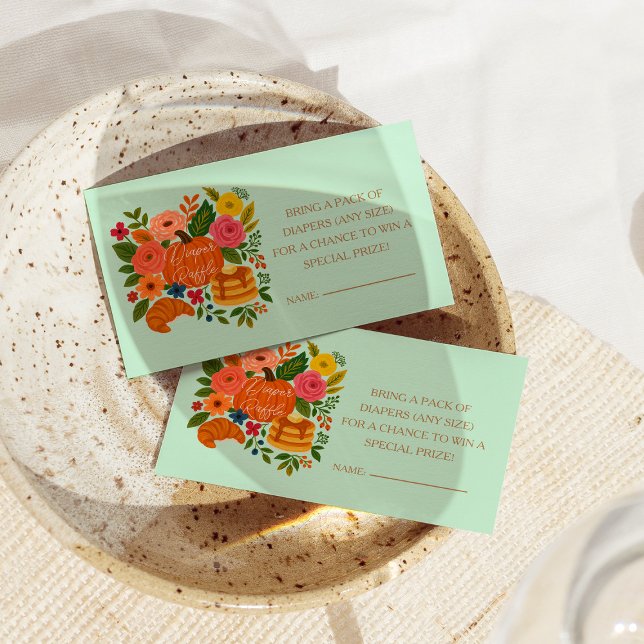 Tarjeta De Recepción Billete de barquillo de calabaza Baby Shower Diape (Subido por el creador)