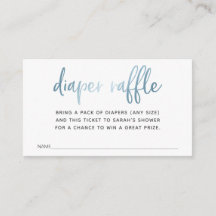 Billete de Diaper Raffle para Baby Shower
