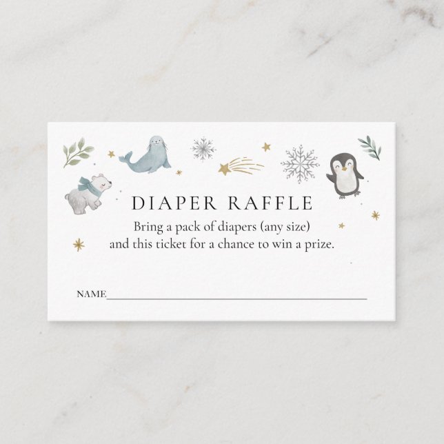 Tarjeta De Recepción Billete de Diaper Raffle para Baby Shower (Anverso)