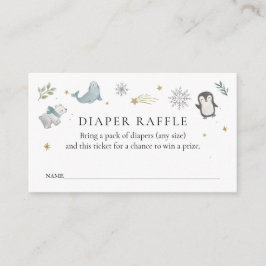 Tarjeta De Recepción Billete de Diaper Raffle para Baby Shower
