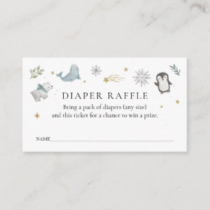 Tarjeta De Recepción Billete de Diaper Raffle para Baby Shower