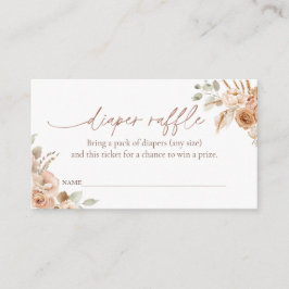 Tarjeta De Recepción Billete de Diaper Raffle para Baby Shower