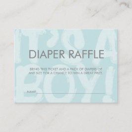 Tarjeta De Recepción Billete de graffiti azul Baby Shower Diaper Raffle