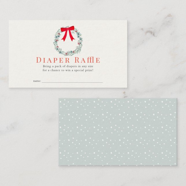 Tarjeta De Recepción Billete de marfiletería Baby Shower Diaper Raffle (Anverso / Reverso)