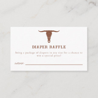 Tarjeta De Recepción Billete de mimbre occidental Baby Shower Diaper Ra