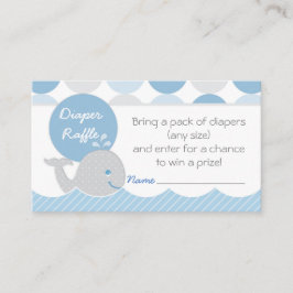 Tarjeta De Recepción Billete de Mod Whale Baby Shower Diaper Raffle