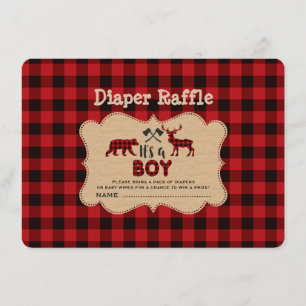 Tarjeta De Recepción Billete de moda Lumberjack Little Hunter Diaper Ra