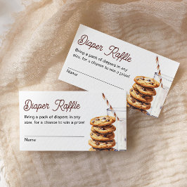 Tarjeta De Recepción Billete de pañal Baby Shower de leche y galletas