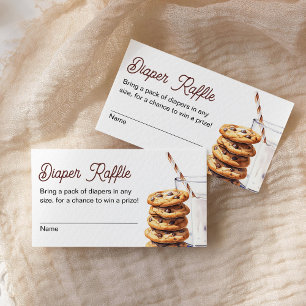 Tarjeta De Recepción Billete de pañal Baby Shower de leche y galletas