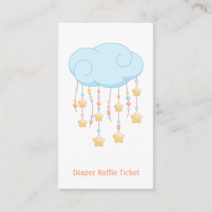 Tarjeta De Recepción Billete de pañal Baby Shower para Cloud Mobile Raf