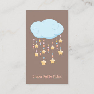 Tarjeta De Recepción Billete de pañal Baby Shower para Cloud Mobile Raf