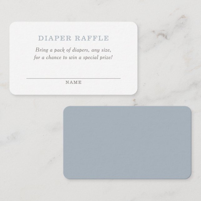Tarjeta De Recepción Billete de pañal de Baby Shower Nautical Raffle (Anverso / Reverso)