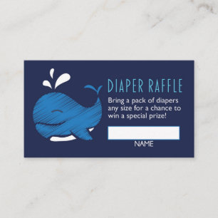 Tarjeta De Recepción Billete de pañal de ballena Raffle (niño)