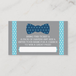 Tarjeta De Recepción Billete de pañal de pequeño hombre, azul de bebé,