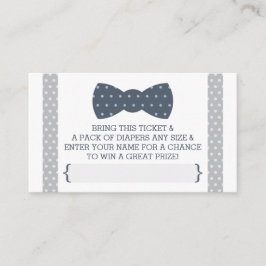 Tarjeta De Recepción Billete de pañal de pequeño hombre, azul marino, g