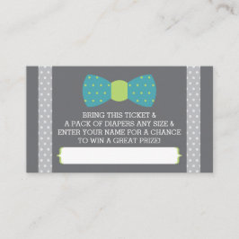 Tarjeta De Recepción Billete de pañal de pequeño hombre, Verde azulado,