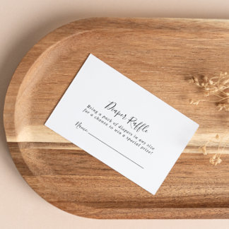 Tarjeta De Recepción Billete de pañal Minimalista simple