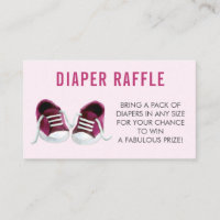 Billete de pañal Raffle, Baby Shower de zapatillas