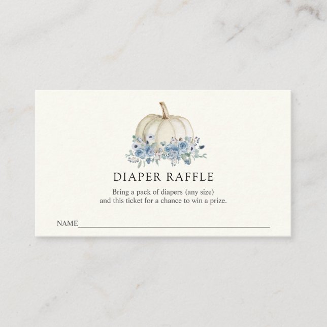 Tarjeta De Recepción Billete de pañal Raffle para el coche de gabinete  (Anverso)