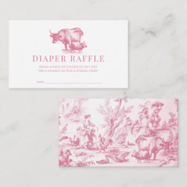 Tarjeta De Recepción Billete de pañal Raffle Raffle de la granja rural 