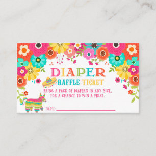 Tarjeta De Recepción Billete de pañal Raffle - Tema de la Fiesta