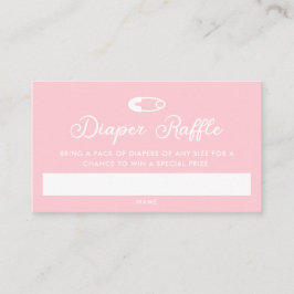 Tarjeta De Recepción Billete de pañal rosado mínimo moderno