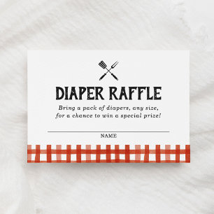 Tarjeta De Recepción Billete de parrillada Baby Shower Diaper Raffle
