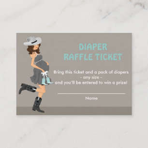 Tarjeta De Recepción Billete de portero Baby Shower Diaper Raffle - Bru